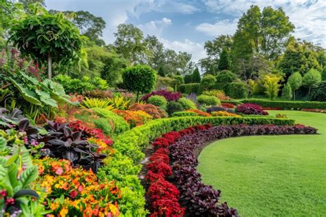Illustration représentant un jardin diversifié avec des fleurs et des plantes variées