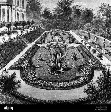 Illustration historique d'un jardin botanique du XIXe siècle à Lyon
