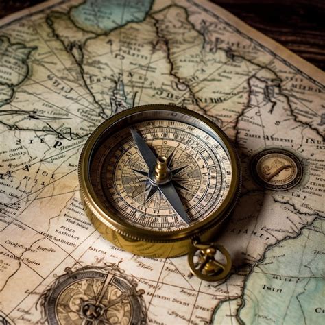 une boussole ancienne posée sur une carte du monde symbolisant la recherche de sens et de direction en période de crise