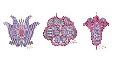 Diagramme technique montrant la réalisation d'une boucle simple pour une fleur en perles