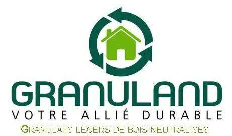 Logo de GRANULAND avec un arrière-plan forestier