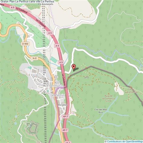 Plan détaillé du Perthus avec points d'intérêt