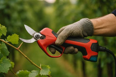 Sécateur ARS VA8Z en action sur une branche sèche