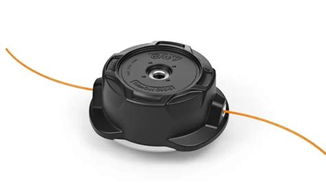 Schéma technique d'un coupe-bordures Stihl FSA 56 avec mise en évidence de la tête de coupe et du passage du fil