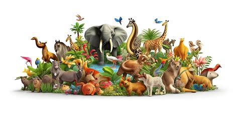 Illustration d'animaux d'espèces différentes séparés