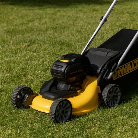 Tondeuse autotractée DEWALT en action