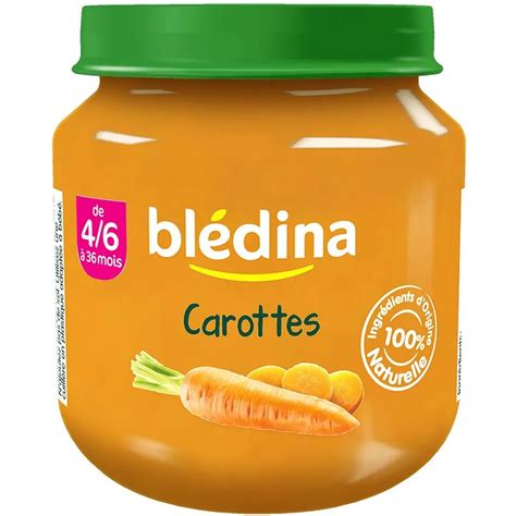 Petit pot Blédina avec carottes et semoule