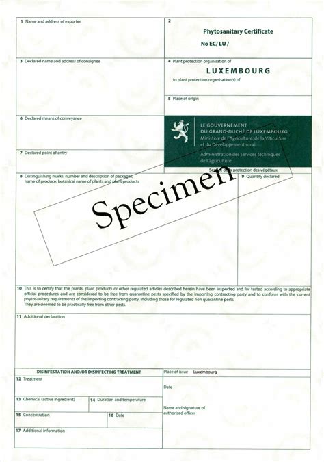 Certificat phytosanitaire international