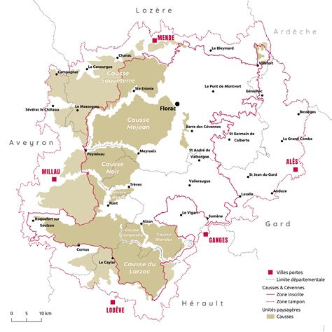 Carte géologique des Causses de l'Aveyron