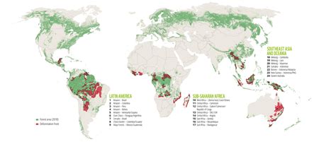 Carte de la déforestation au Cambodge