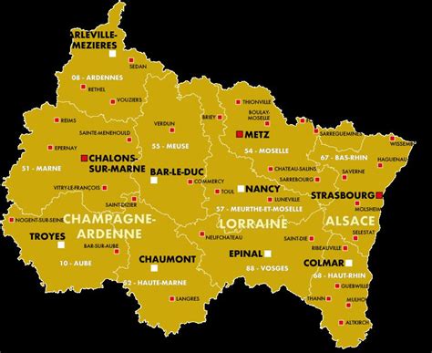 Carte logistique de la région Grand Est avec un focus sur le nœud routier de Reims