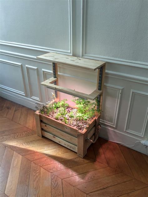 schéma de fonctionnement d'un potager d'intérieur LED