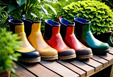 Personne enfilant des bottes de jardinage
