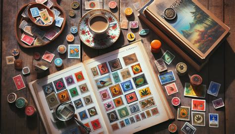 Collection de timbres classiques belges sur une table de philatéliste