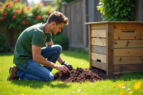 Comparaison visuelle entre un compost jeune (grossier) et un compost mûr (fin et sombre)