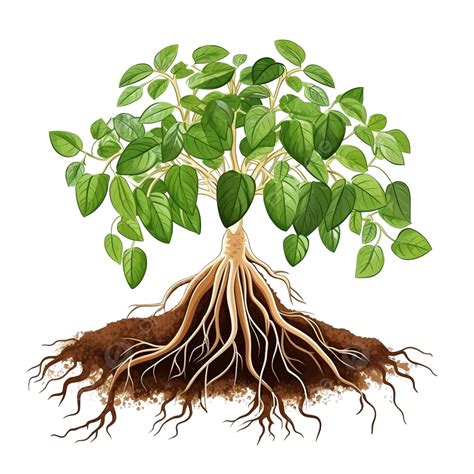 Illustration d'un plant de chénopode blanc avec ses racines et sa taille caractéristique