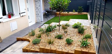 Schéma d'un aménagement de jardin devant une maison