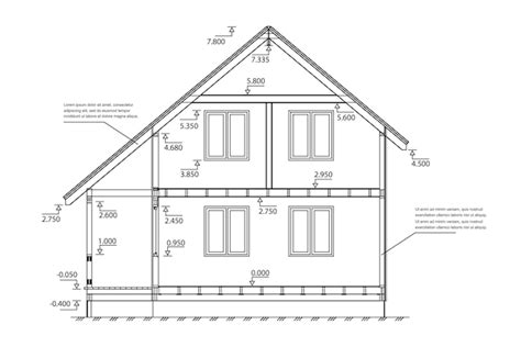 Schéma architectural d'une maison de pêcheur traditionnelle rénovée