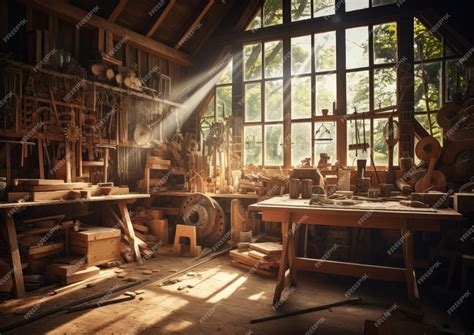 Vue d'un atelier de bonsaï en plein air avec des outils spécialisés