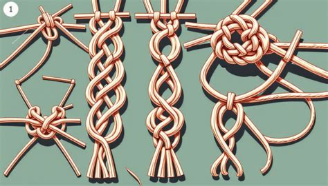 Schéma de nœuds macramé pour suspension