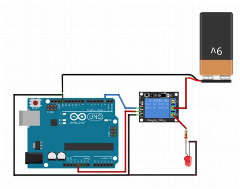 Schéma de câblage d'un capteur d'humidité, d'un relais et d'une pompe avec Arduino