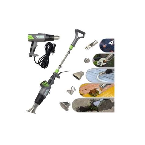 Désherbeur thermique électrique avec perche télescopique et plusieurs buses