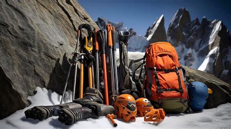 Équipement complet d'un alpiniste pour la haute altitude