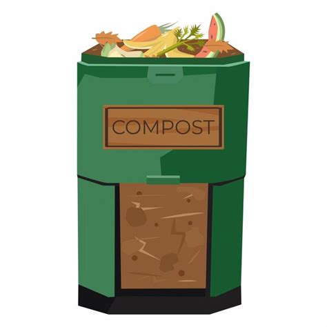 Illustration d'un bac à compost rempli de déchets organiques