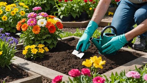 Planter des fleurs pourpres en massif