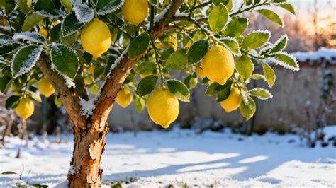 Schéma illustrant la protection hivernale d'un citronnier en pot avec un voile d'hivernage