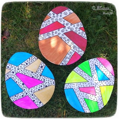 Décoration d'œufs de Pâques avec du masking tape