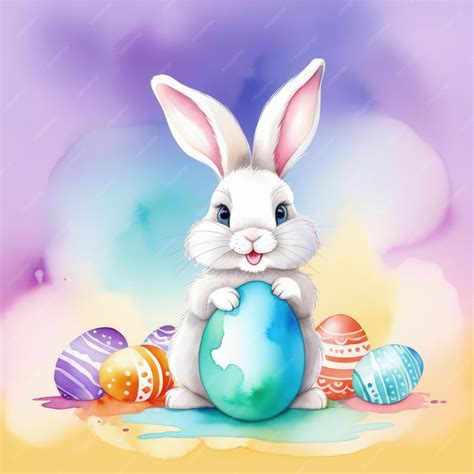 Illustration d'un lapin de Pâques traditionnel