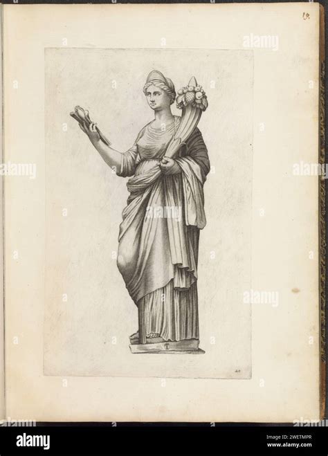 Représentation iconographique de Cérès avec sa corne d'abondance