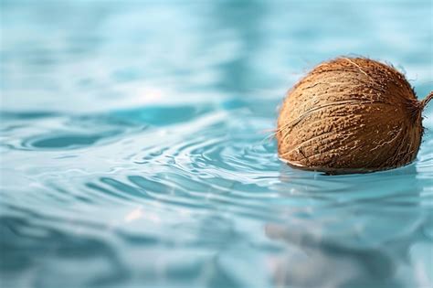 Graines de noix de coco flottant sur l'eau