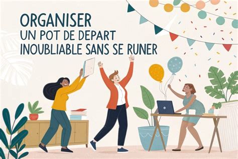 un pot de départ convivial dans un bureau