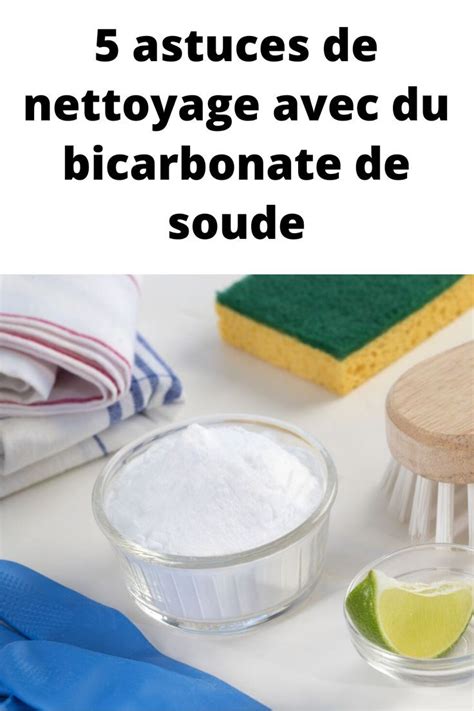 Infographie des étapes d'application du bicarbonate de soude pour le nettoyage des pavés