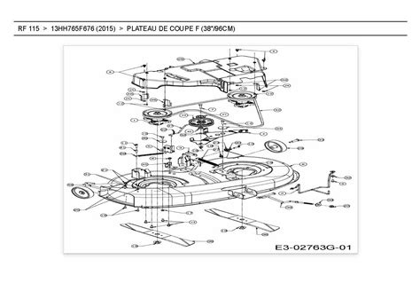 Schéma technique d'un plateau de coupe autoportée