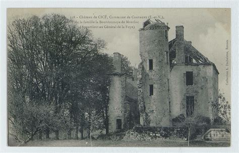 une vue ancienne en noir et blanc du Château de Châteaubriant
