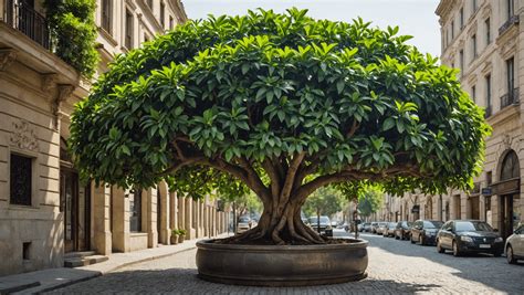 Schéma explicatif montrant les zones de taille recommandées pour densifier le feuillage d'un Ficus ginseng