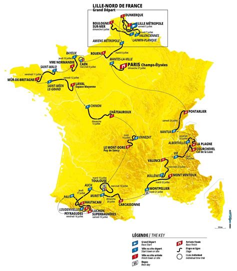 Carte historique illustrant le tracé du