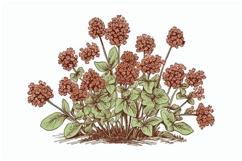 Illustration d'un Pérovskia en fleurs dans un jardin