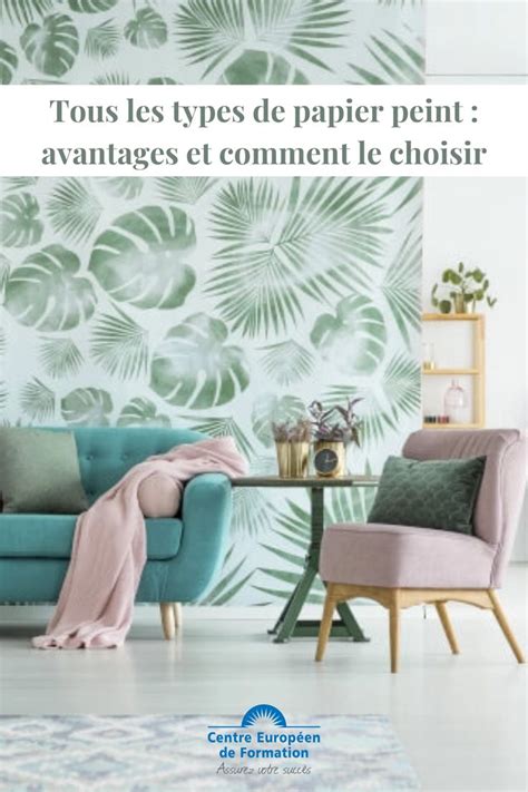 Infographie montrant différents types de papiers peints par catégorie