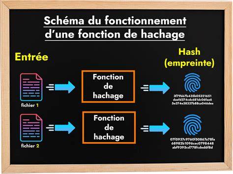 Schéma du processus de hachage de l'herbe