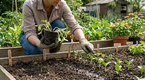 Plantes en godets dans une jardinerie