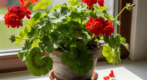 Géraniums en pleine floraison