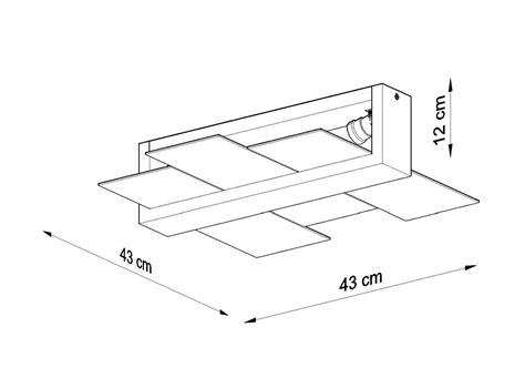 Schéma de dimensions d'un plafonnier