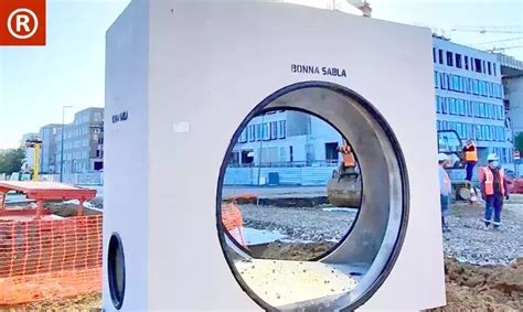 Vue aérienne d'une unité de production industrielle de béton préfabriqué Bonna Sabla