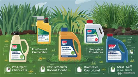 Infographie illustrant les différents types de désherbants naturels (total, sélectif, rémanent, non rémanent)