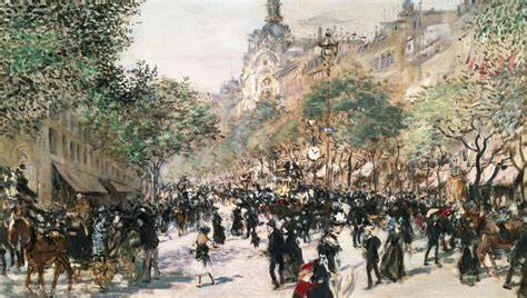 Illustration d'archives représentant une assemblée horticole du XIXe siècle avec des botanistes et des notables locaux
