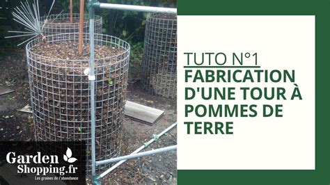 Schéma de coupe d'une tour à pommes de terre avec système d'arrosage central